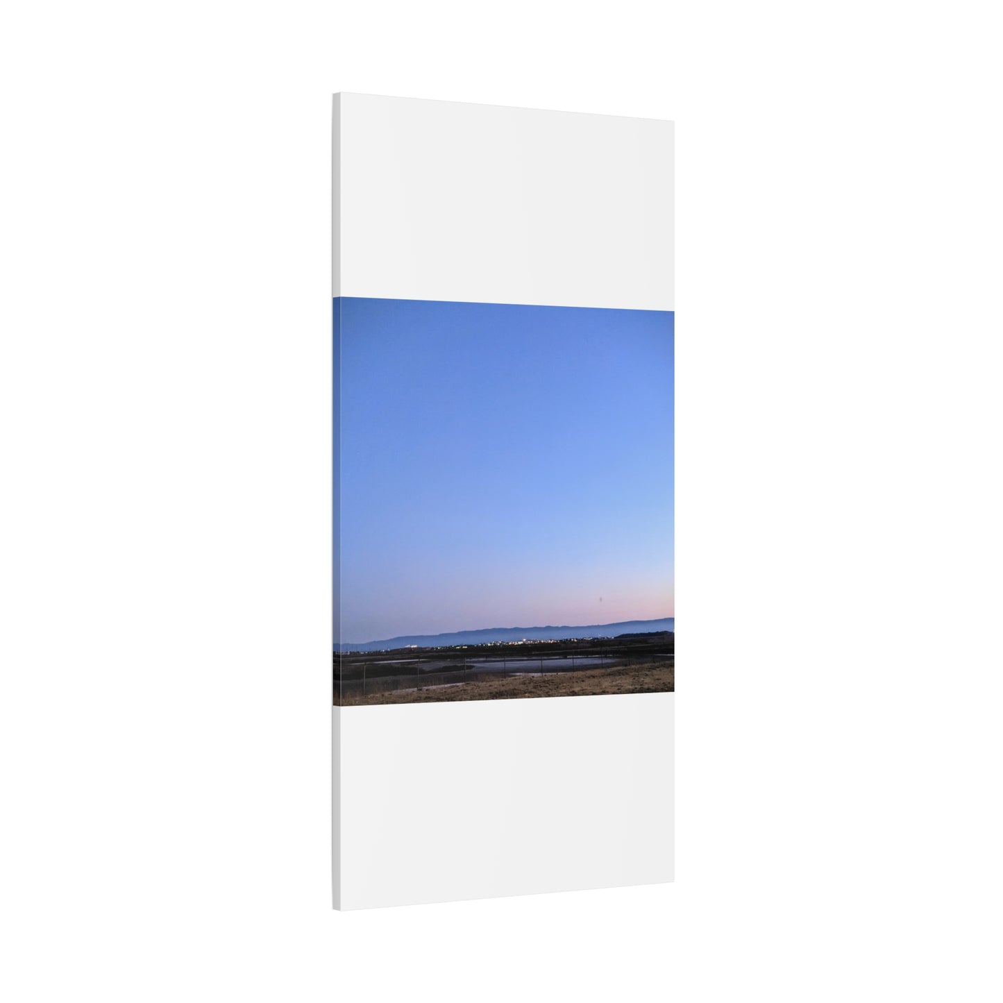Serene Blue Horizon Matte Canvas Print — Stretched Wall Art