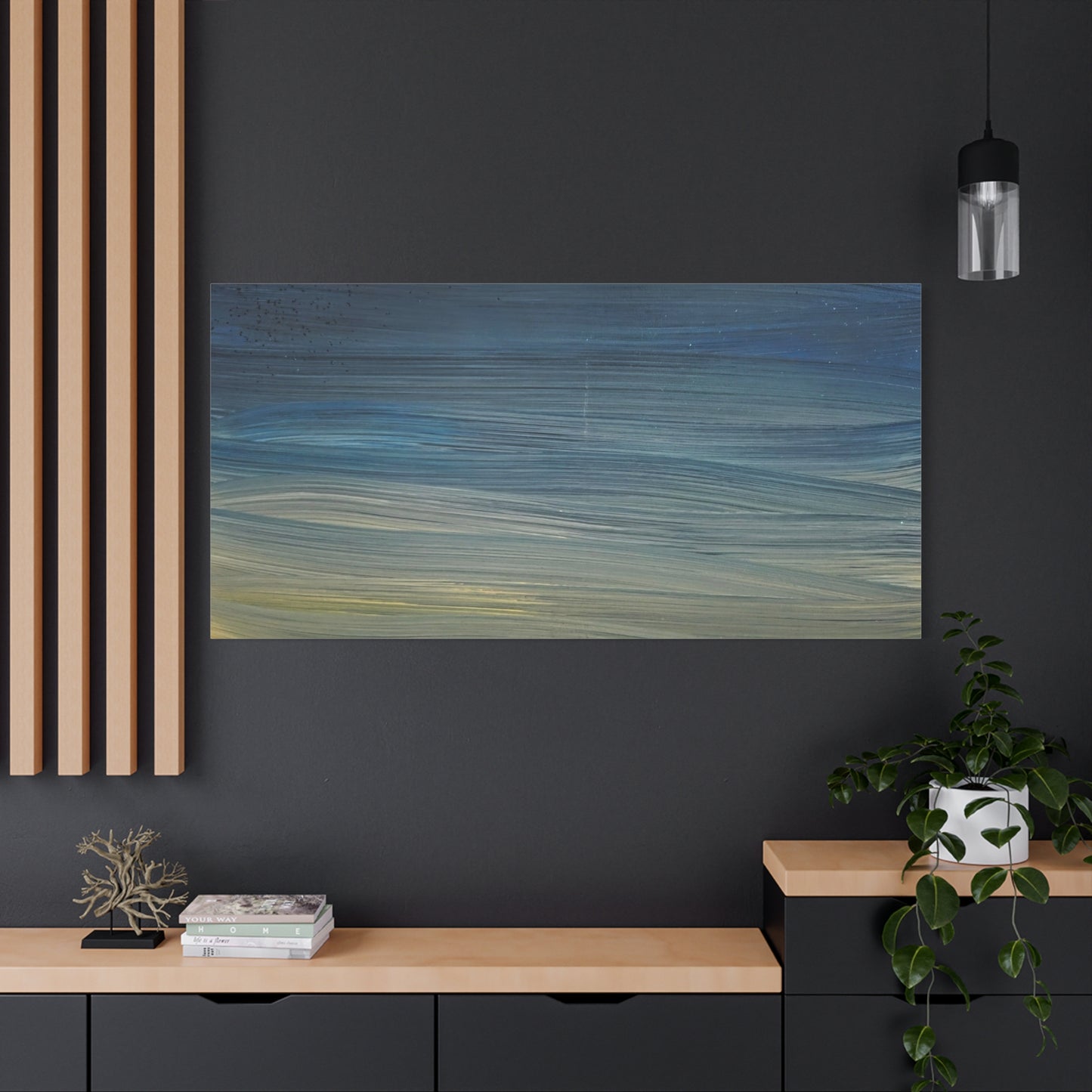 Abstract Coastal Sunset Canvas Print — Matte Stretched Wall Art