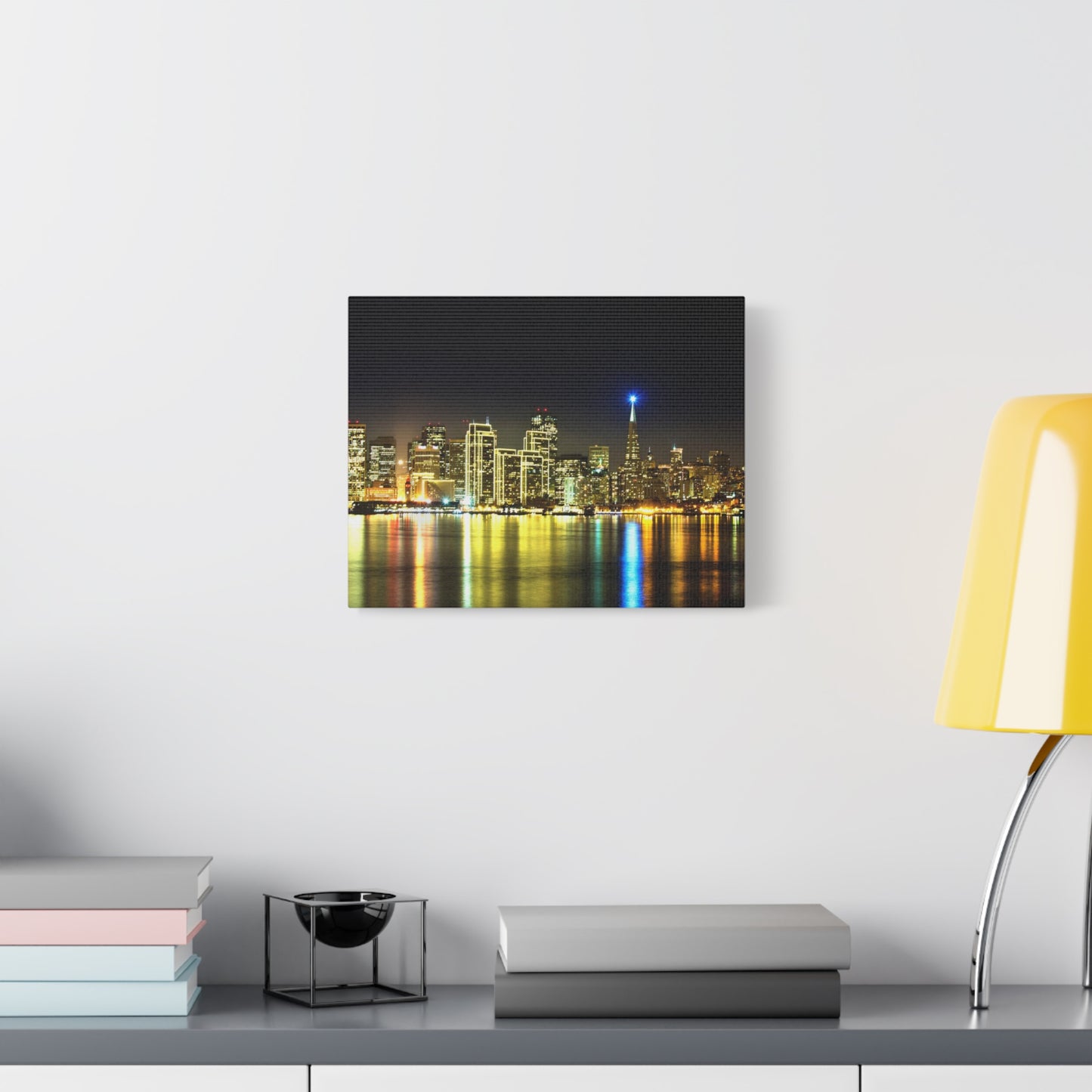 San Francisco Night Skyline Matte Canvas Print — Stretched 1.25"