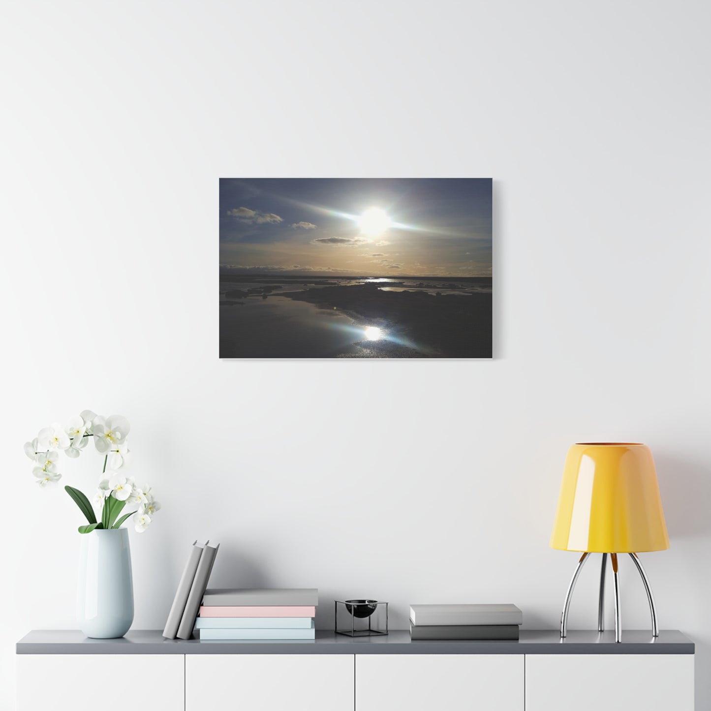 Don Edwards wildlife preserve - Reflection Canvas Wall Art — Coastal Landscape Print