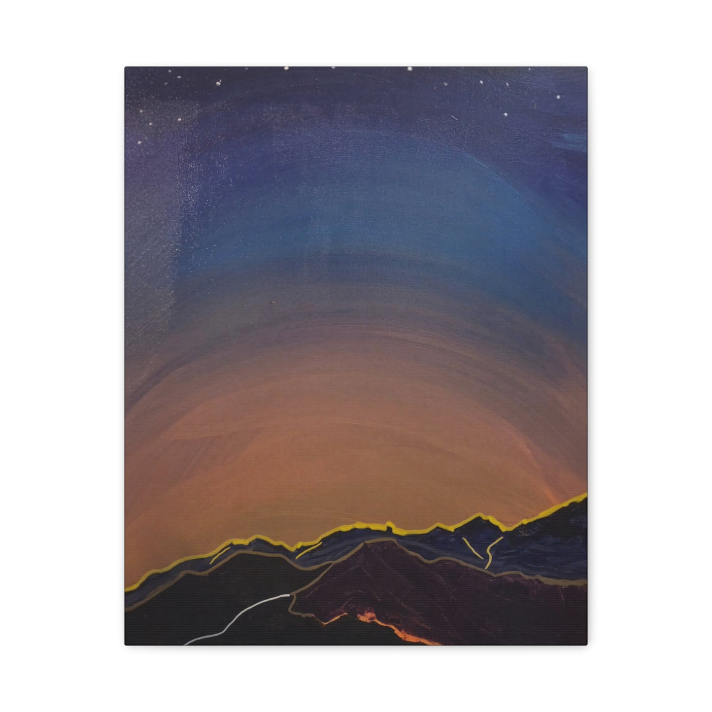 Sunset Mountain Canvas Wall Art - first light — Matte Stretched Landscape Print