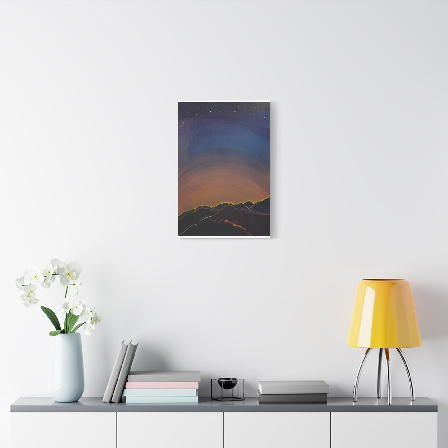 Sunset Mountain Canvas Wall Art - first light — Matte Stretched Landscape Print