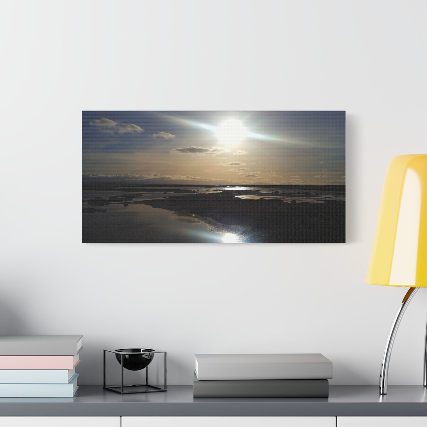 Don Edwards wildlife preserve - Reflection Canvas Wall Art — Coastal Landscape Print