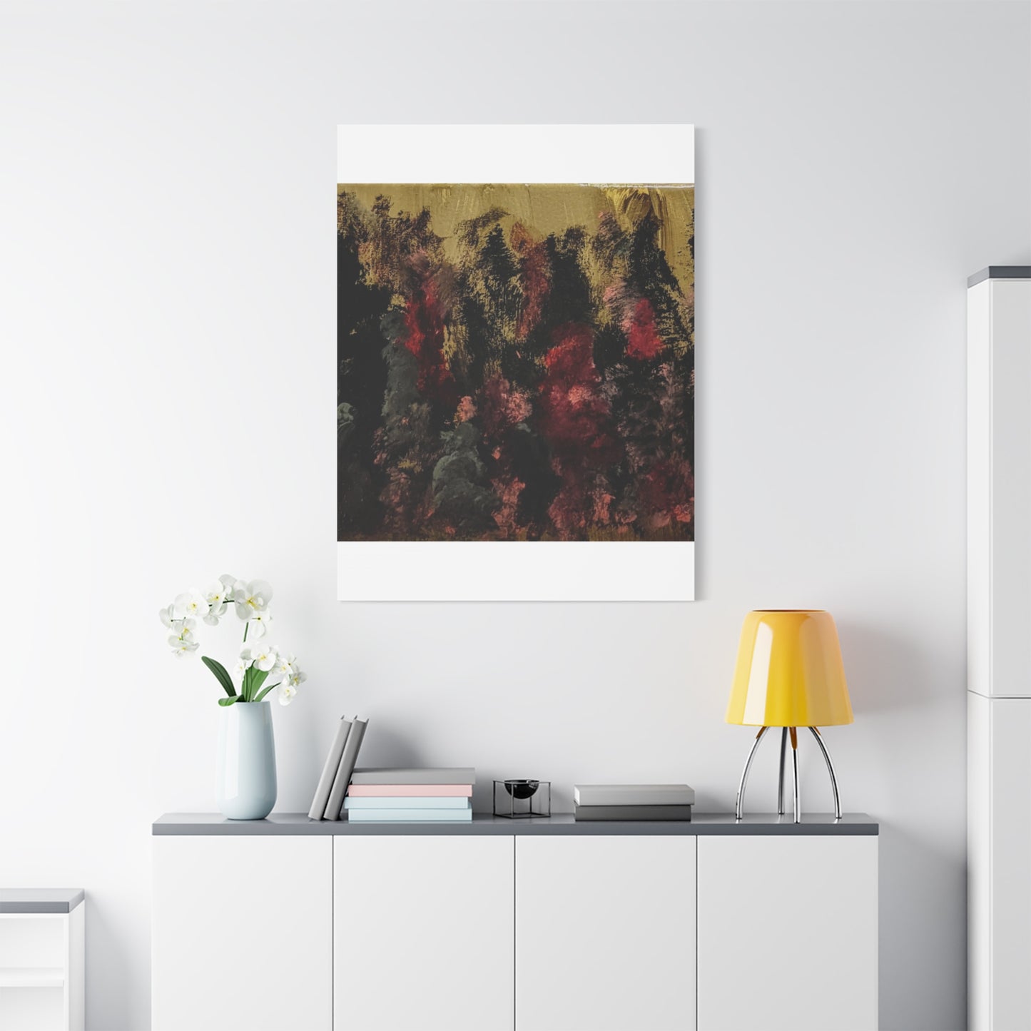 Autumn Forest Nightscape Matte Canvas Print — Stretched 1.25"