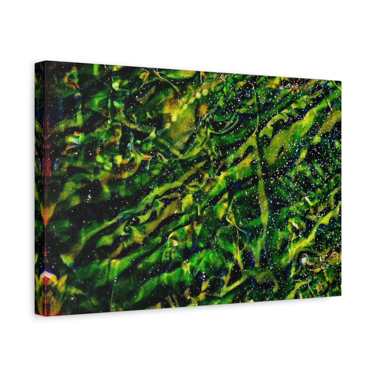 Confessions - Abstract Green Texture Canvas - Matte Stretched Wall Art