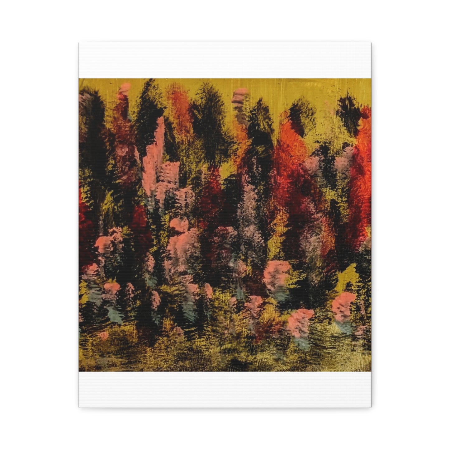 Autumn Forest Abstract — Matte Stretched Canvas