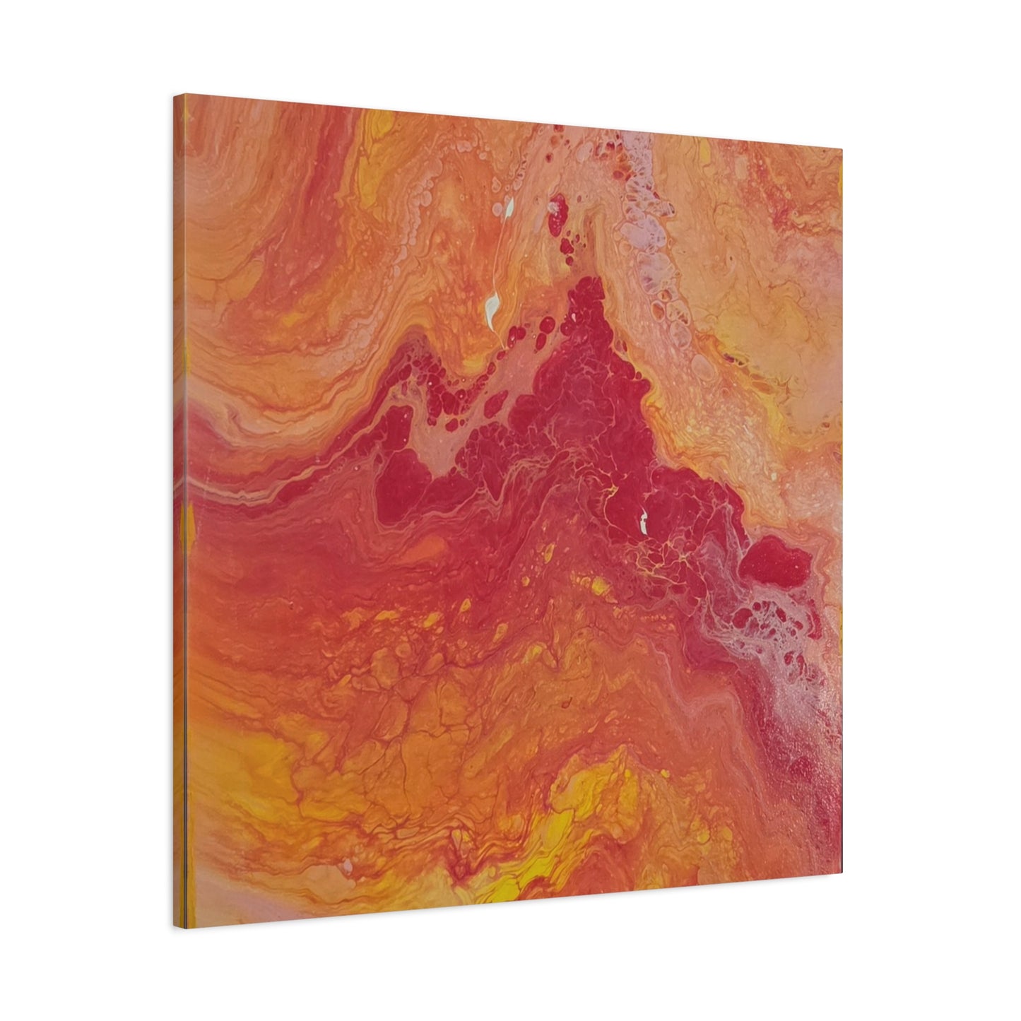 Abstract Pepto Popured - Sunset Swirl Matte Canvas Art - Stretched 1.25"