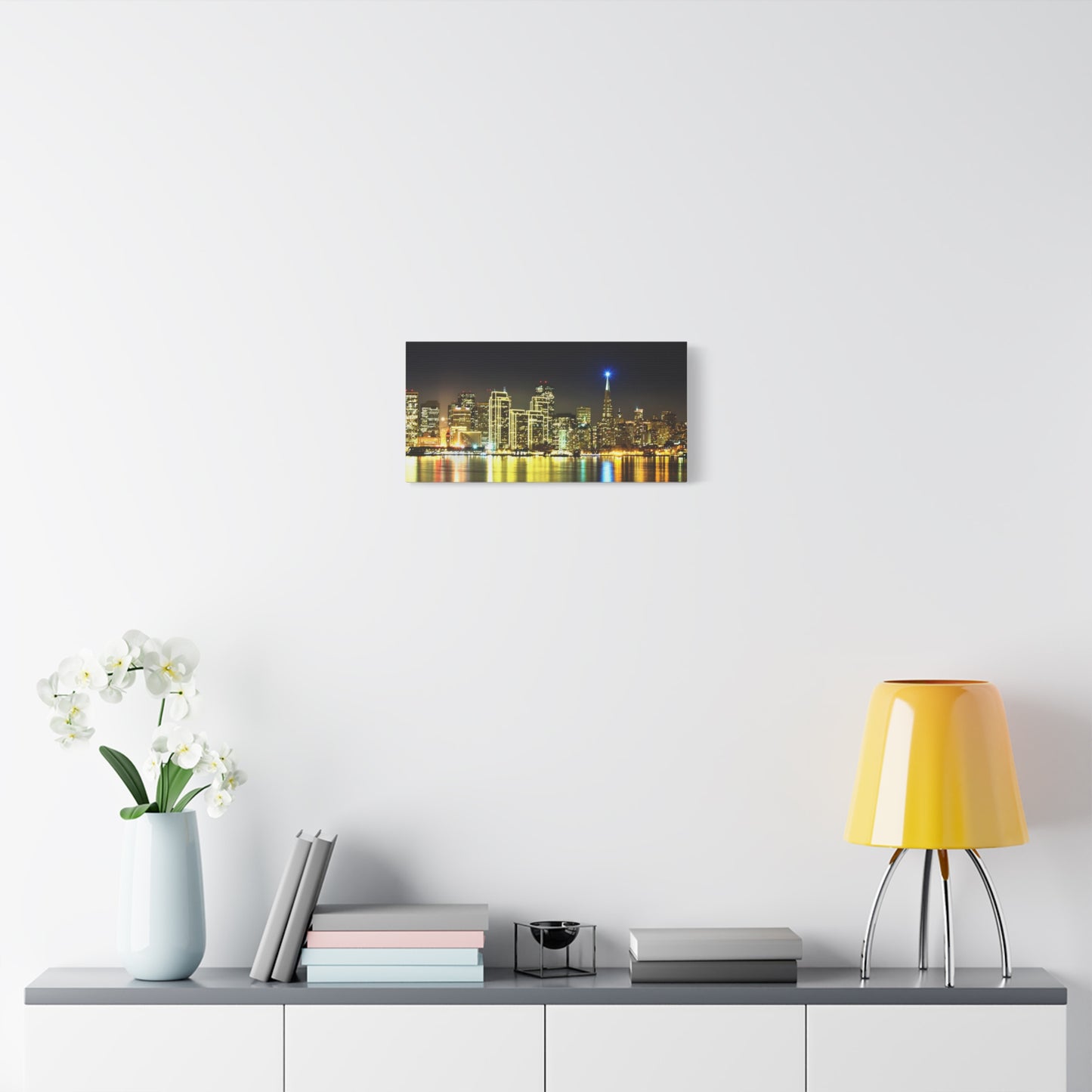 San Francisco Night Skyline Matte Canvas Print — Stretched 1.25"