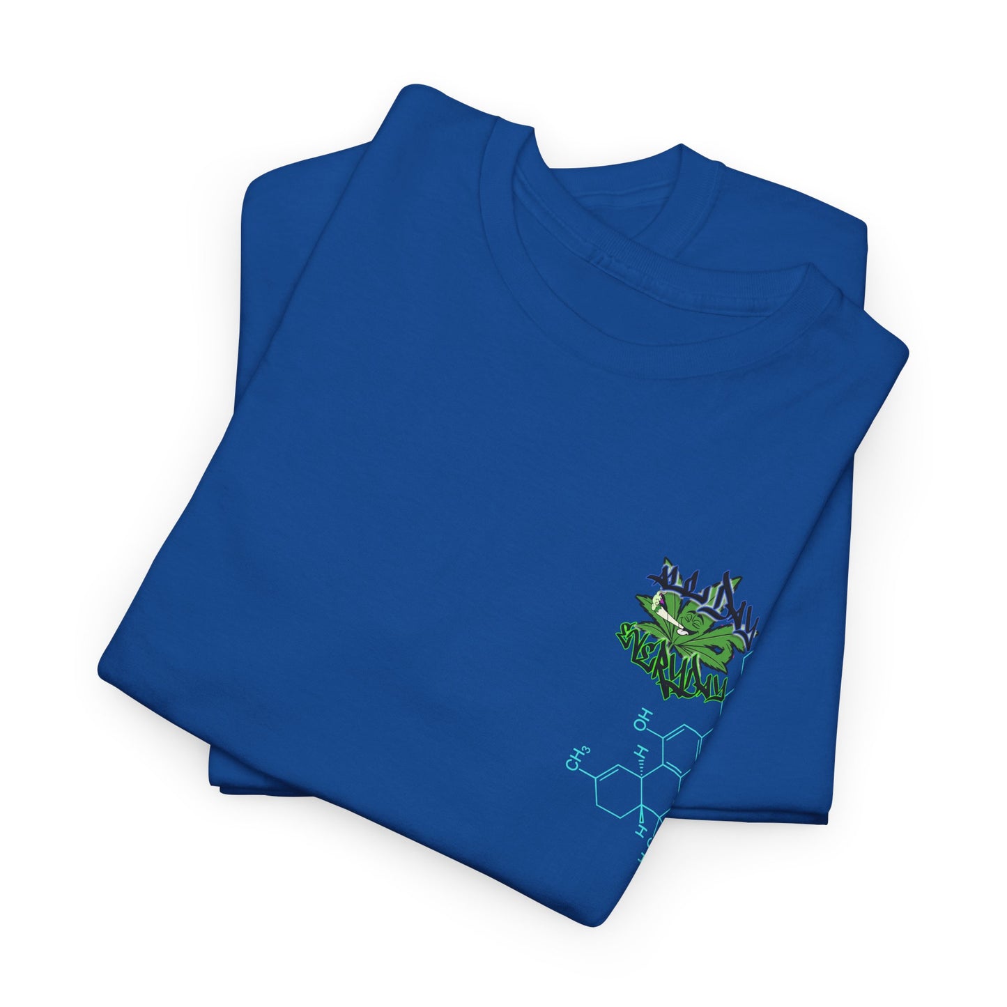 AllDay | Everyday - molecular logo — Green Graffiti Plant Design Chest & Back Print