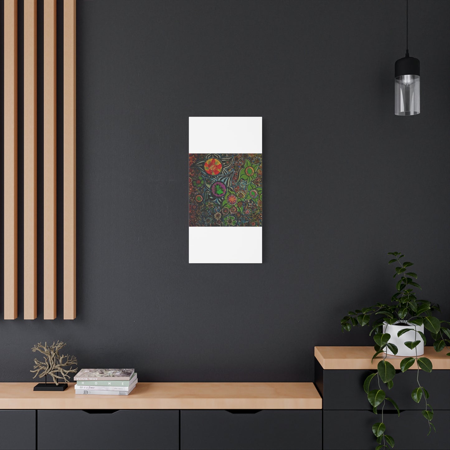 Urban_gardening-03 - Psychedelic Floral Canvas Print — Vibrant Abstract Garden Wall Art