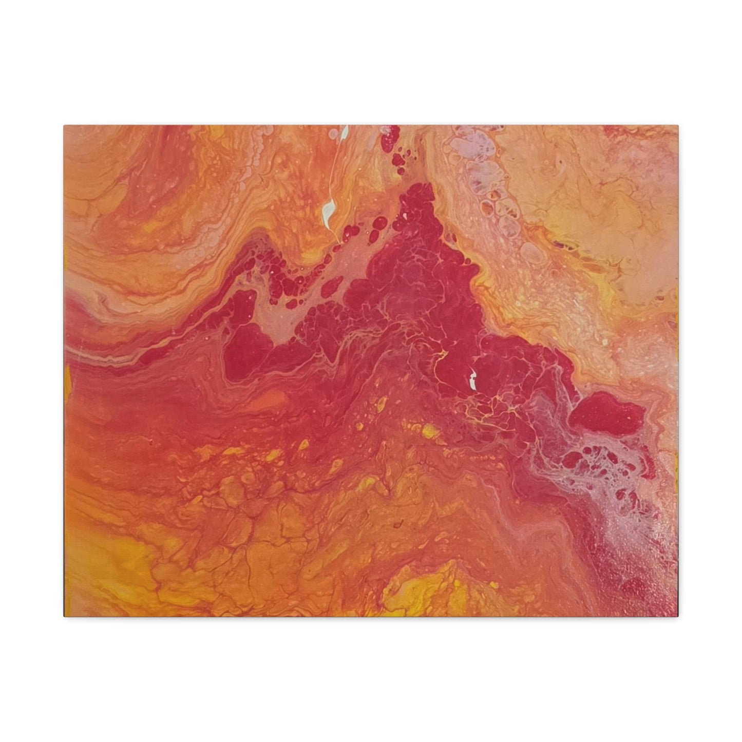 Abstract Pepto Popured - Sunset Swirl Matte Canvas Art - Stretched 1.25"