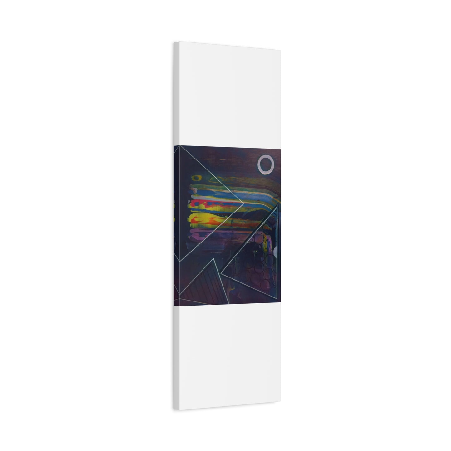 Abstract Geometric Canvas Art - 2025 astronomy – Colorful Drip Triangle Stretched Canvas