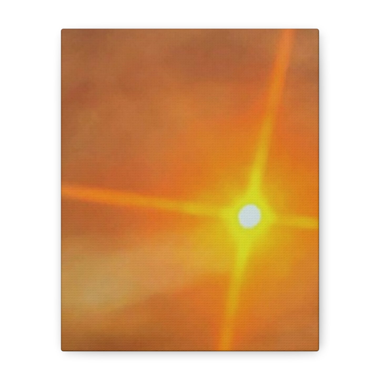 Sunburst Sunset Canvas Print — Warm Abstract Wall Art