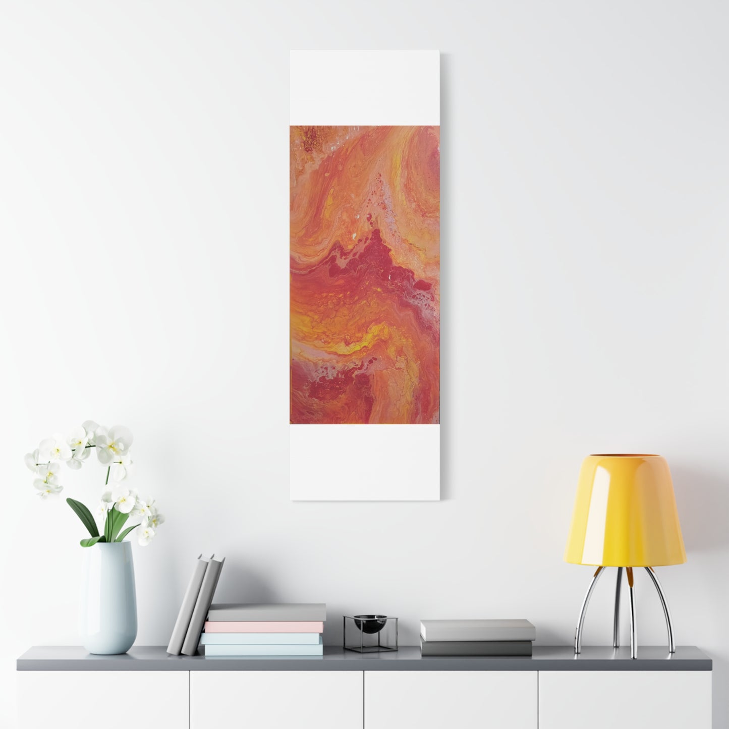 Abstract Pepto Popured - Sunset Swirl Matte Canvas Art - Stretched 1.25"