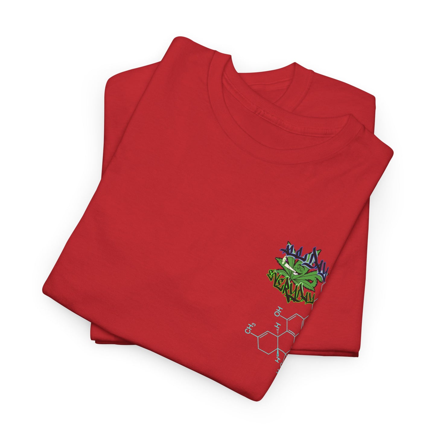 AllDay | Everyday - molecular logo — Green Graffiti Plant Design Chest & Back Print