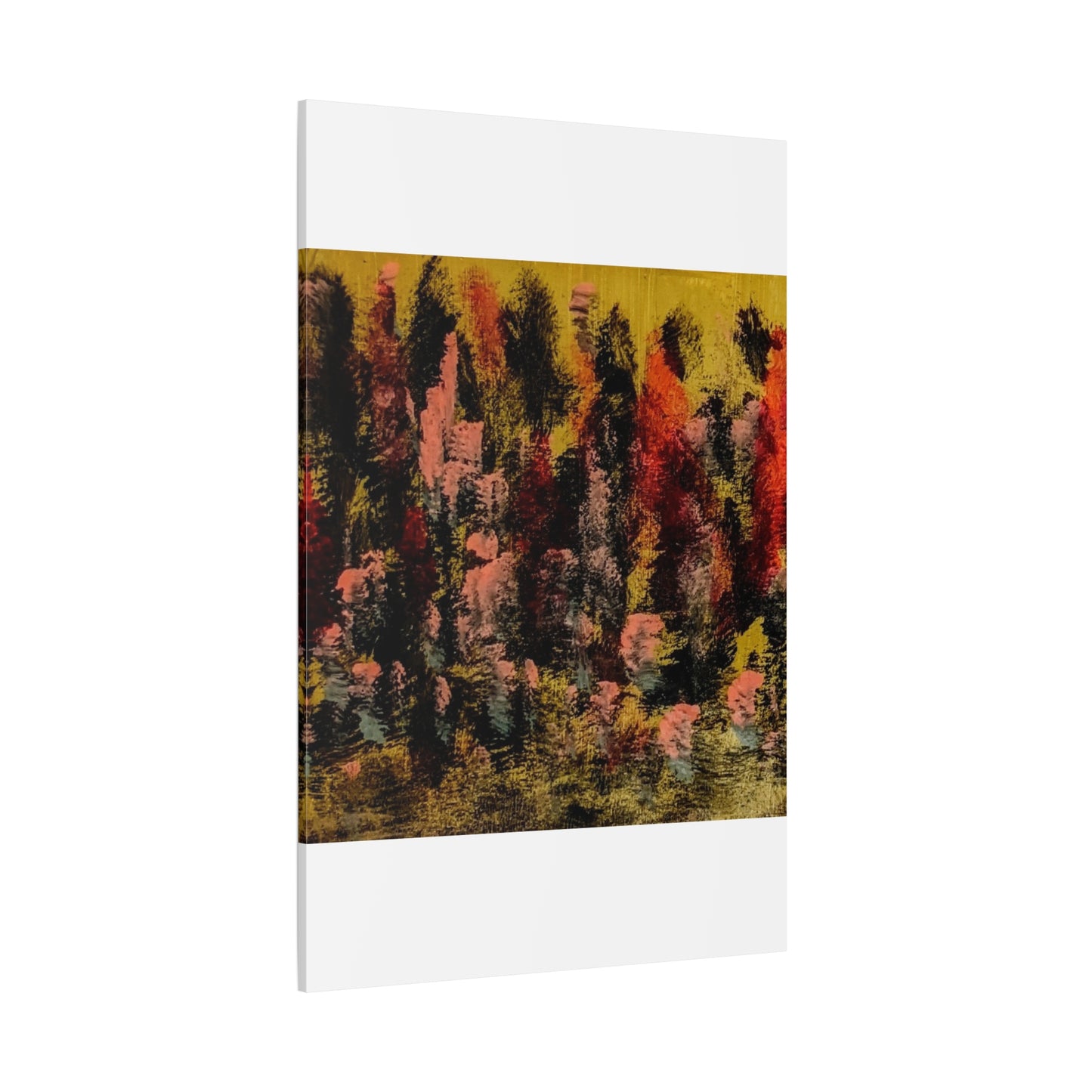 Autumn Forest Abstract — Matte Stretched Canvas