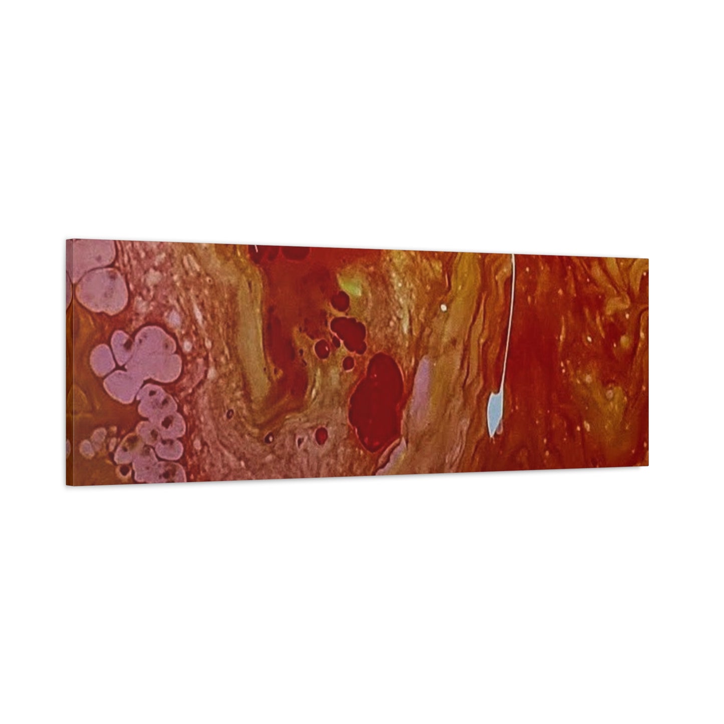 Abstract Red Fluid Art Canvas Print — Matte Stretched Wall Art