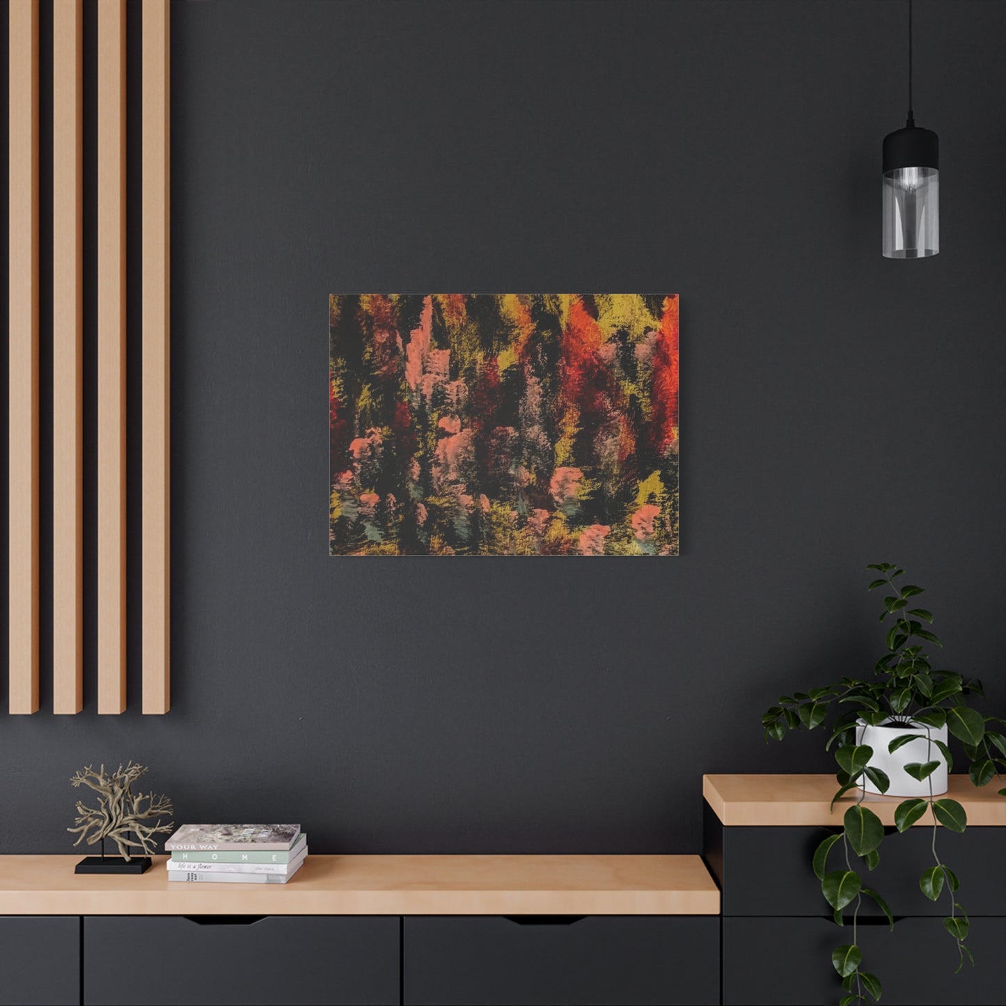 Autumn Forest Abstract — Matte Stretched Canvas