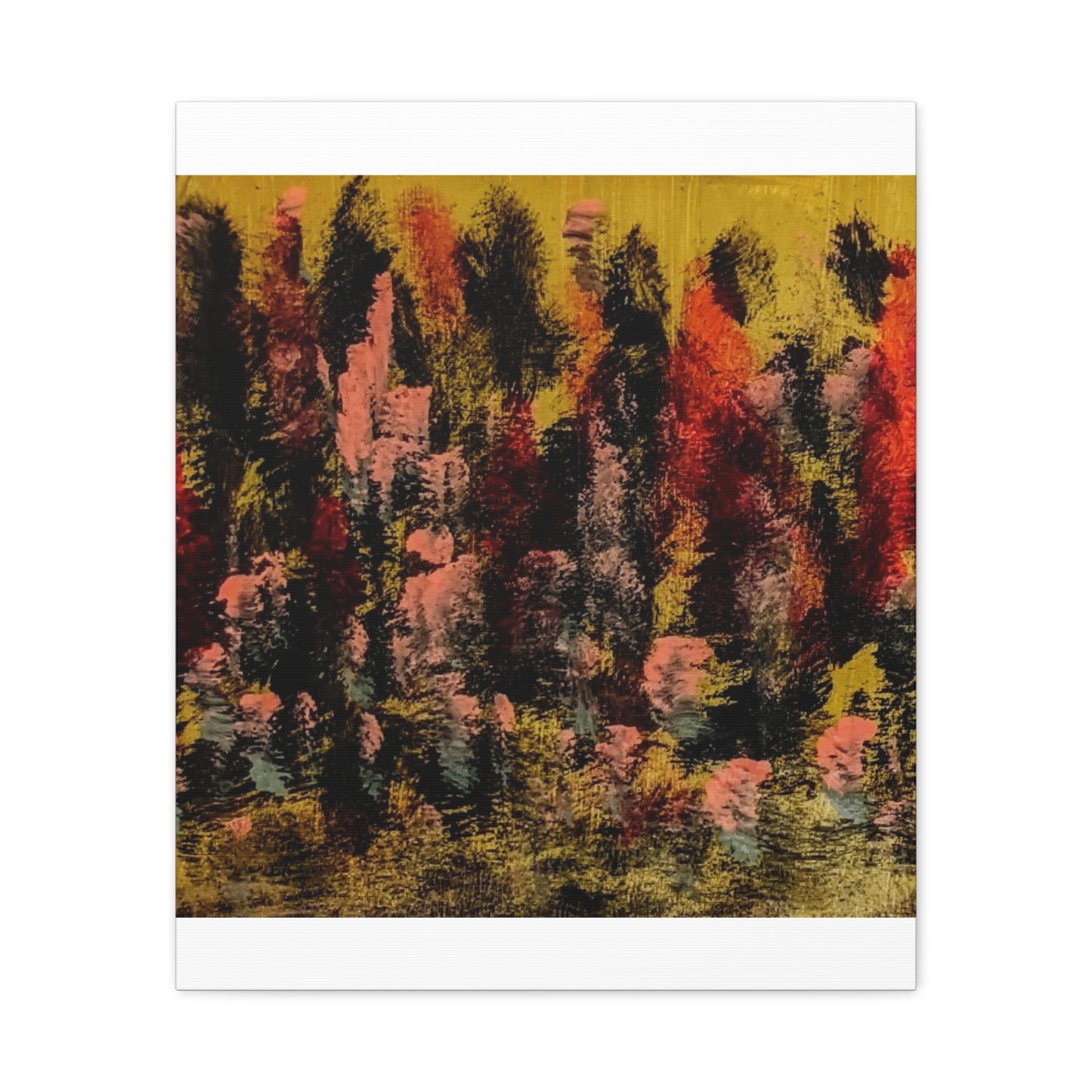 Autumn Forest Abstract — Matte Stretched Canvas