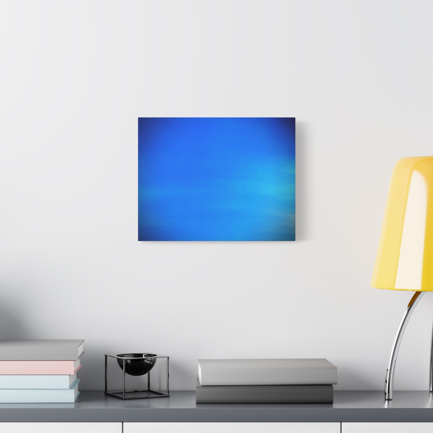 Blue Burst - Gradient Matte Canvas Print — Abstract Ocean Wall Art, Stretched 1.25"