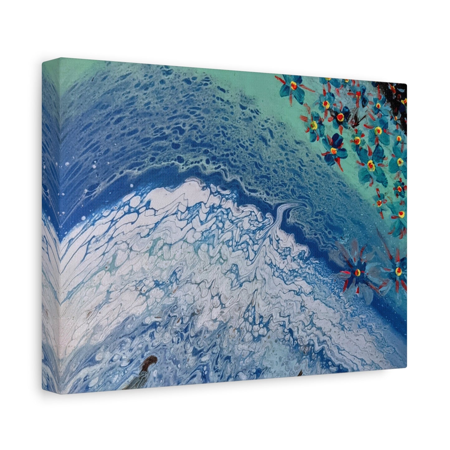 floetrol&flowers - Abstract Matte Canvas Print — Floral Accents Stretched Wall Art