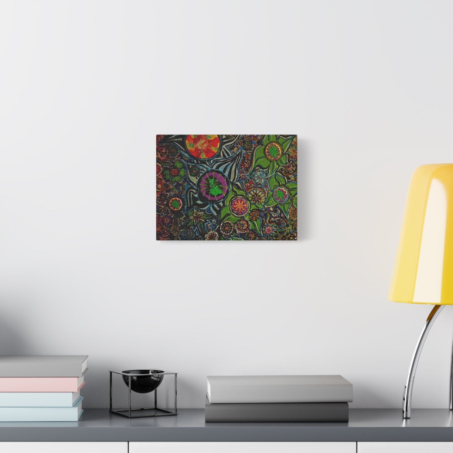 Urban_gardening-03 - Psychedelic Floral Canvas Print — Vibrant Abstract Garden Wall Art