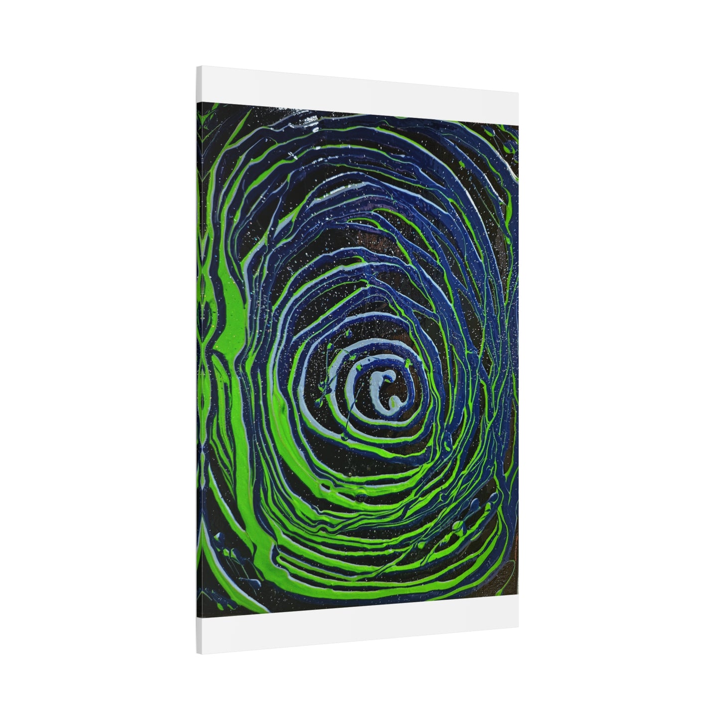 Abstract Green Swirl Matte Canvas Art — Stretched 1.25" Wall Décor
