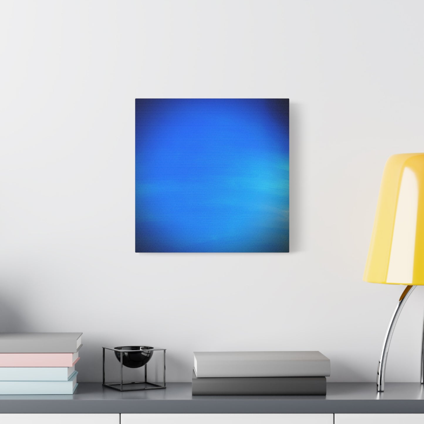 Blue Burst - Gradient Matte Canvas Print — Abstract Ocean Wall Art, Stretched 1.25"