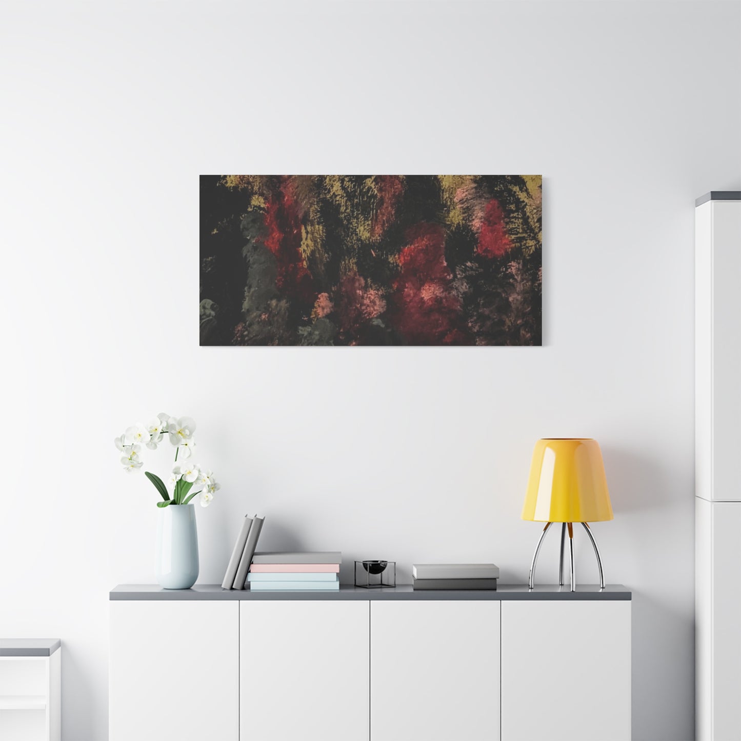 Autumn Forest Nightscape Matte Canvas Print — Stretched 1.25"