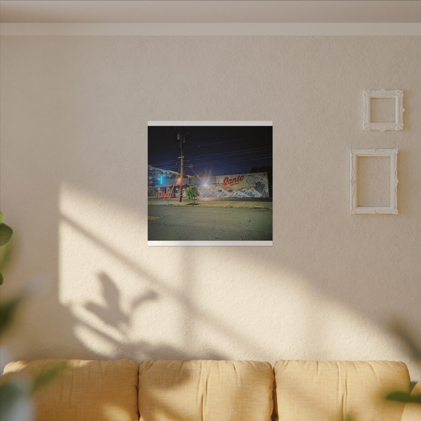 Santo Market Mural (7th&taylor)— Nighttime Urban Wall Art