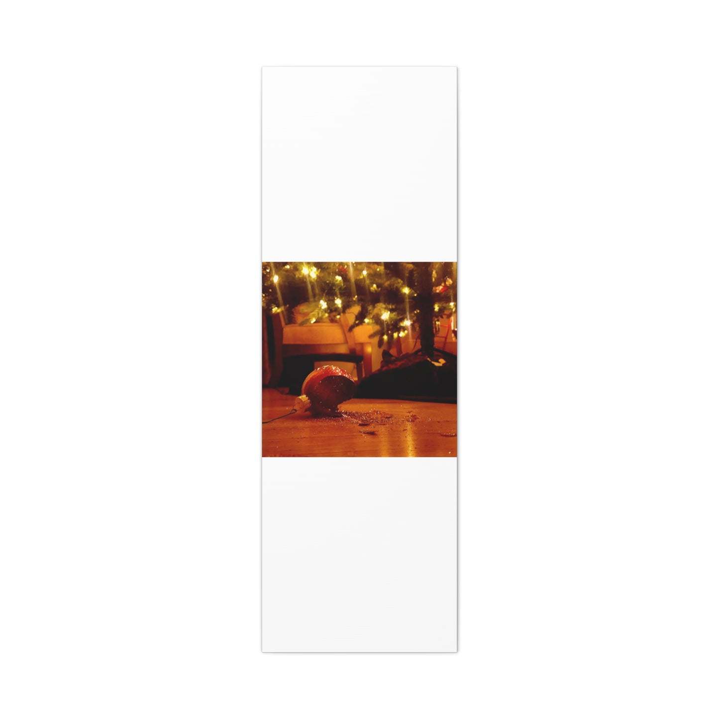 Christmas Tree Ornament Photo Canvas – Cozy Holiday Still Life Wall Art