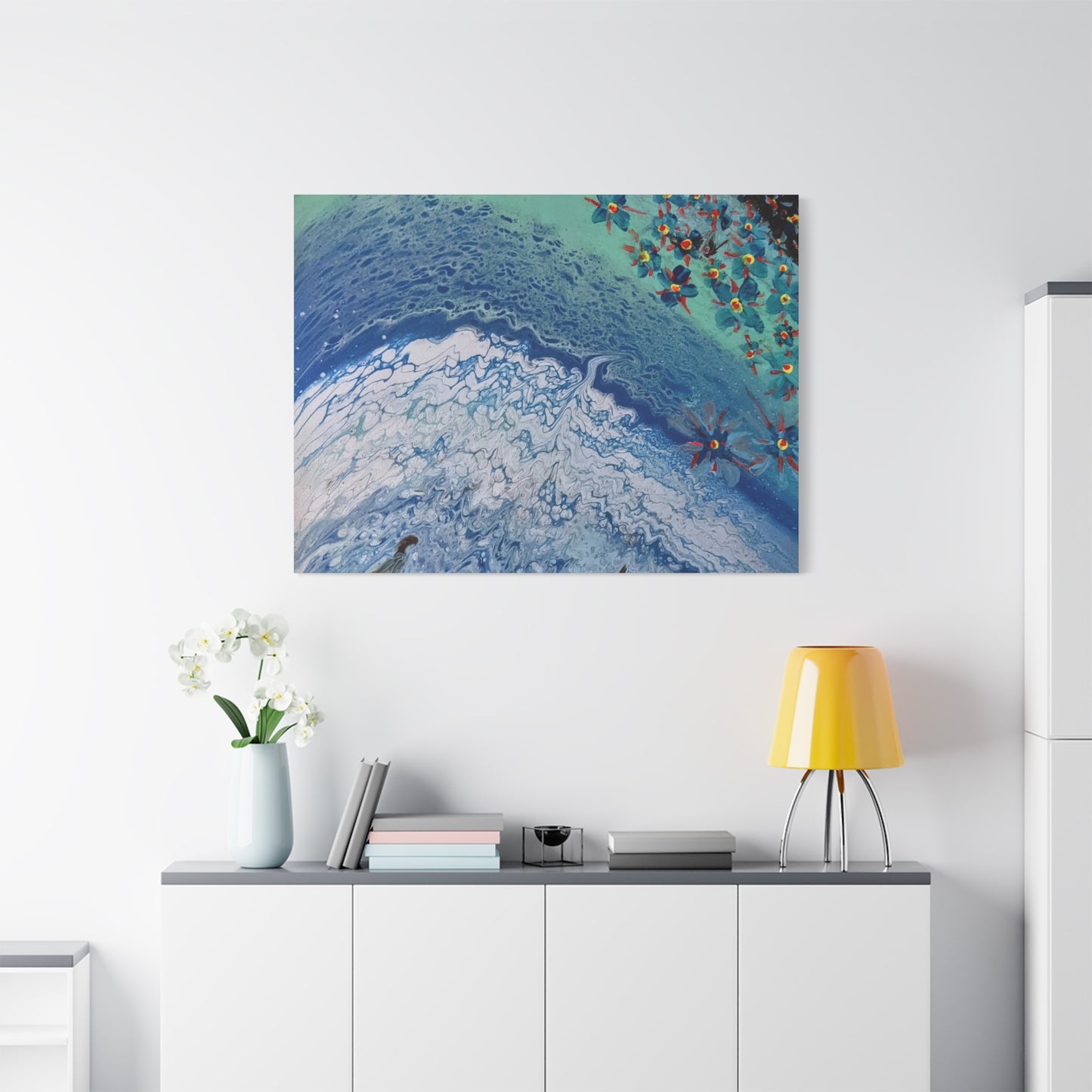 floetrol&flowers - Abstract Matte Canvas Print — Floral Accents Stretched Wall Art