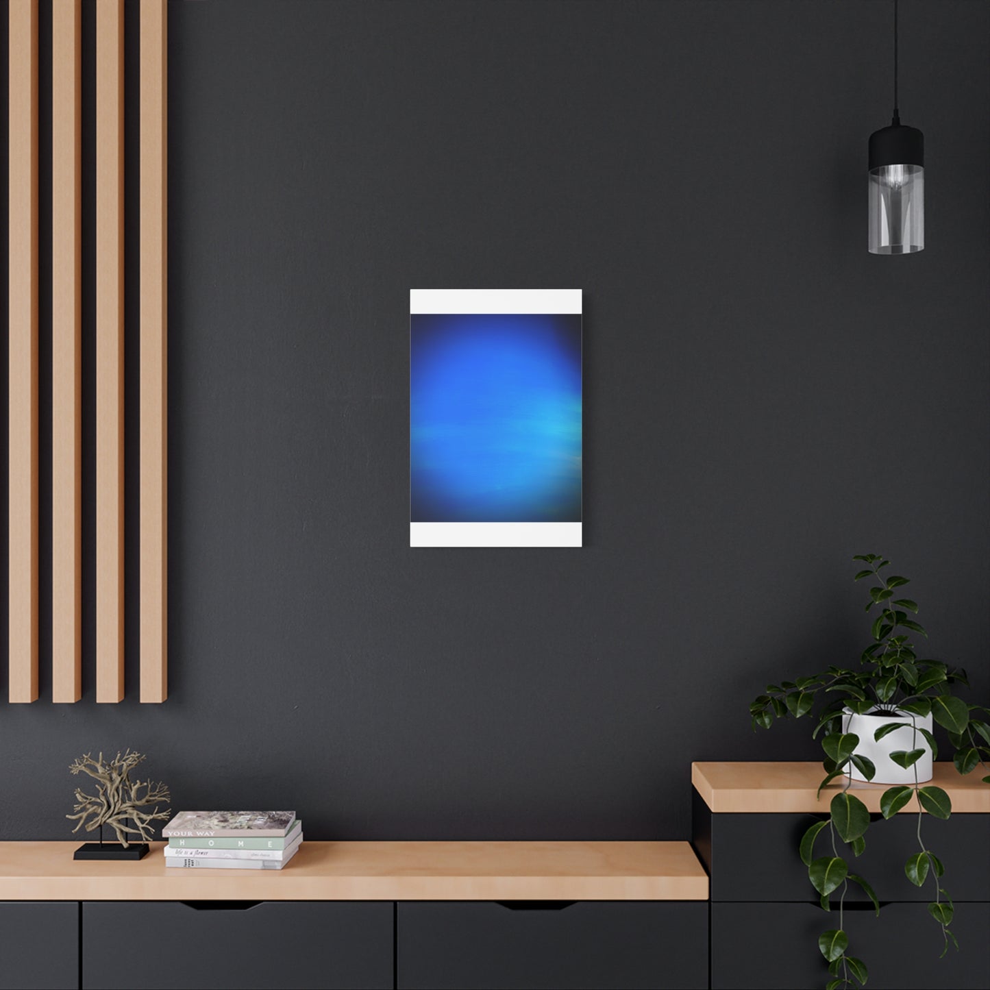 Blue Burst - Gradient Matte Canvas Print — Abstract Ocean Wall Art, Stretched 1.25"