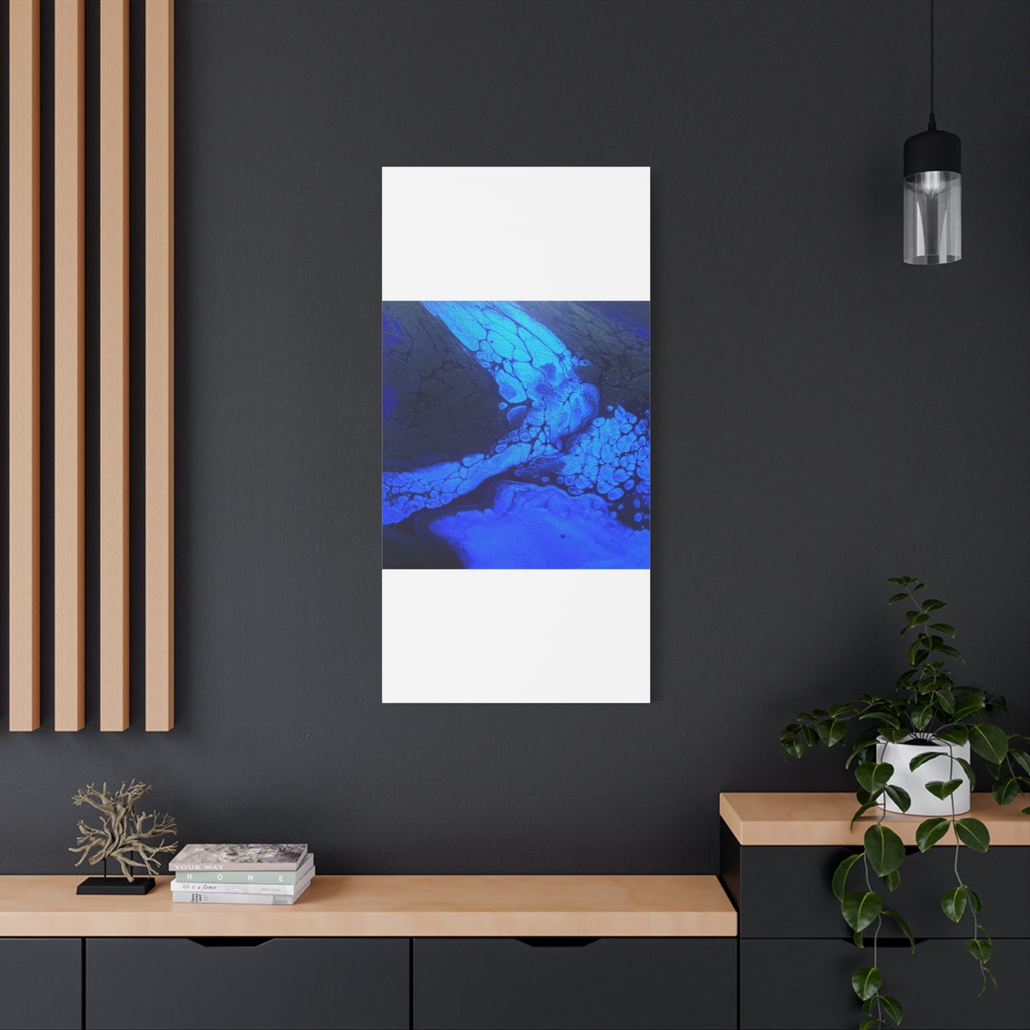 Abstract Blue Ocean Canvas Print — Matte Stretched Wall Art