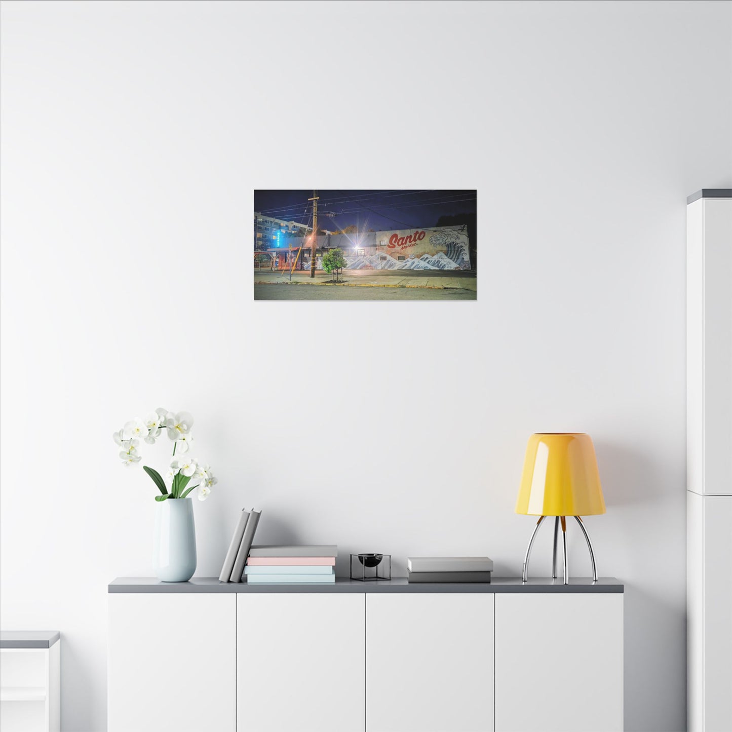 Santo Market Mural (7th&taylor)— Nighttime Urban Wall Art