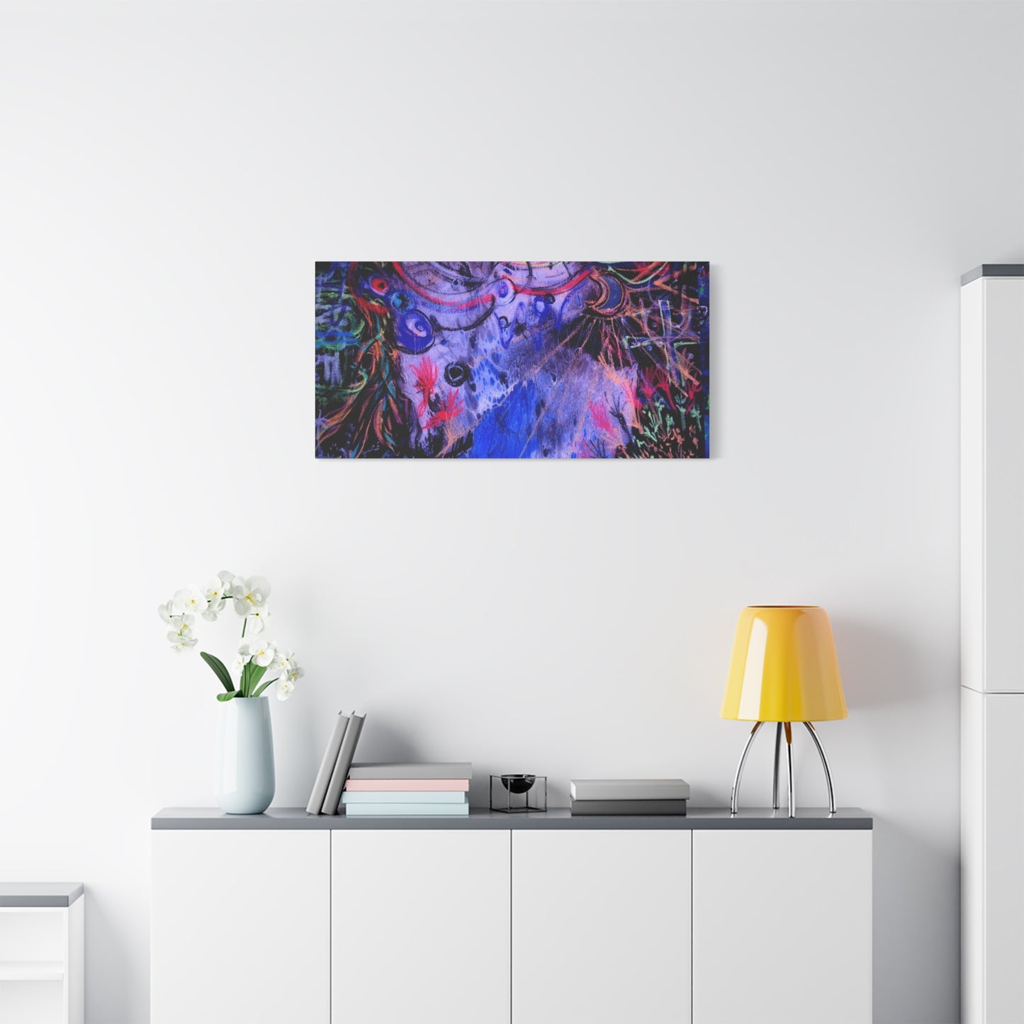 soul_extractions - Abstract Neon Canvas Art - Vibrant Psychedelic Wall Decor