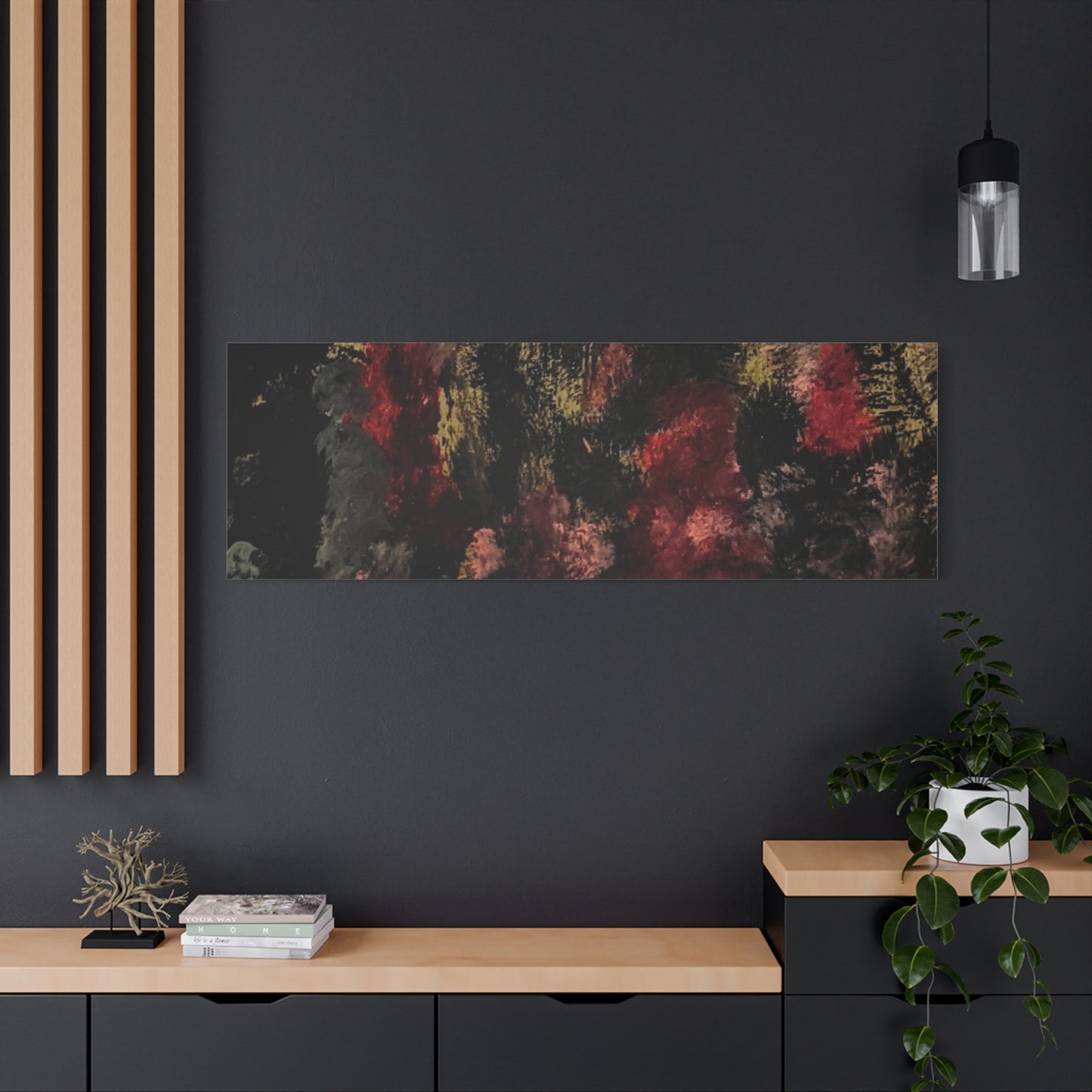 Autumn Forest Nightscape Matte Canvas Print — Stretched 1.25"