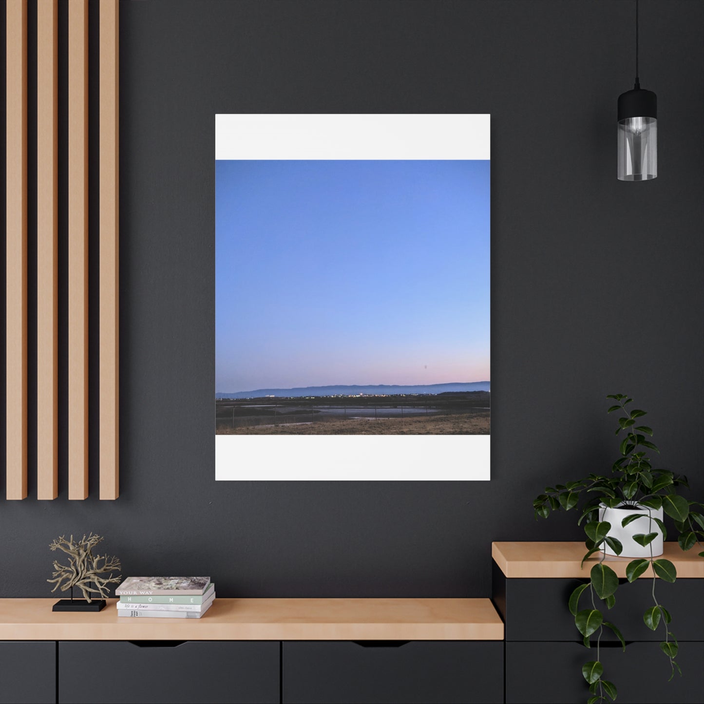 Serene Blue Horizon Matte Canvas Print — Stretched Wall Art