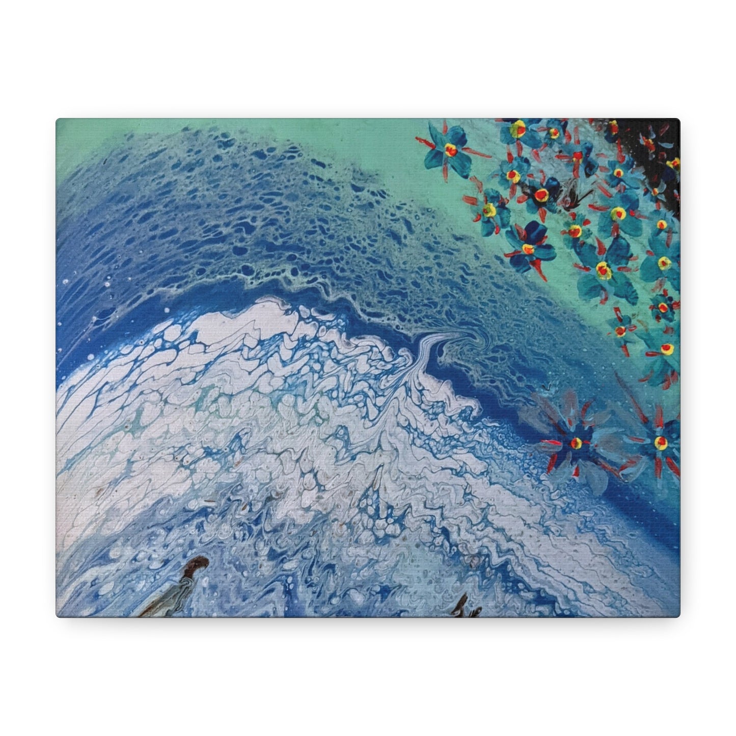 floetrol&flowers - Abstract Matte Canvas Print — Floral Accents Stretched Wall Art