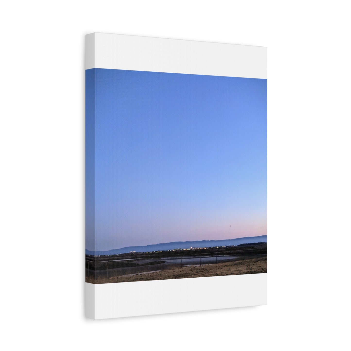 Serene Blue Horizon Matte Canvas Print — Stretched Wall Art