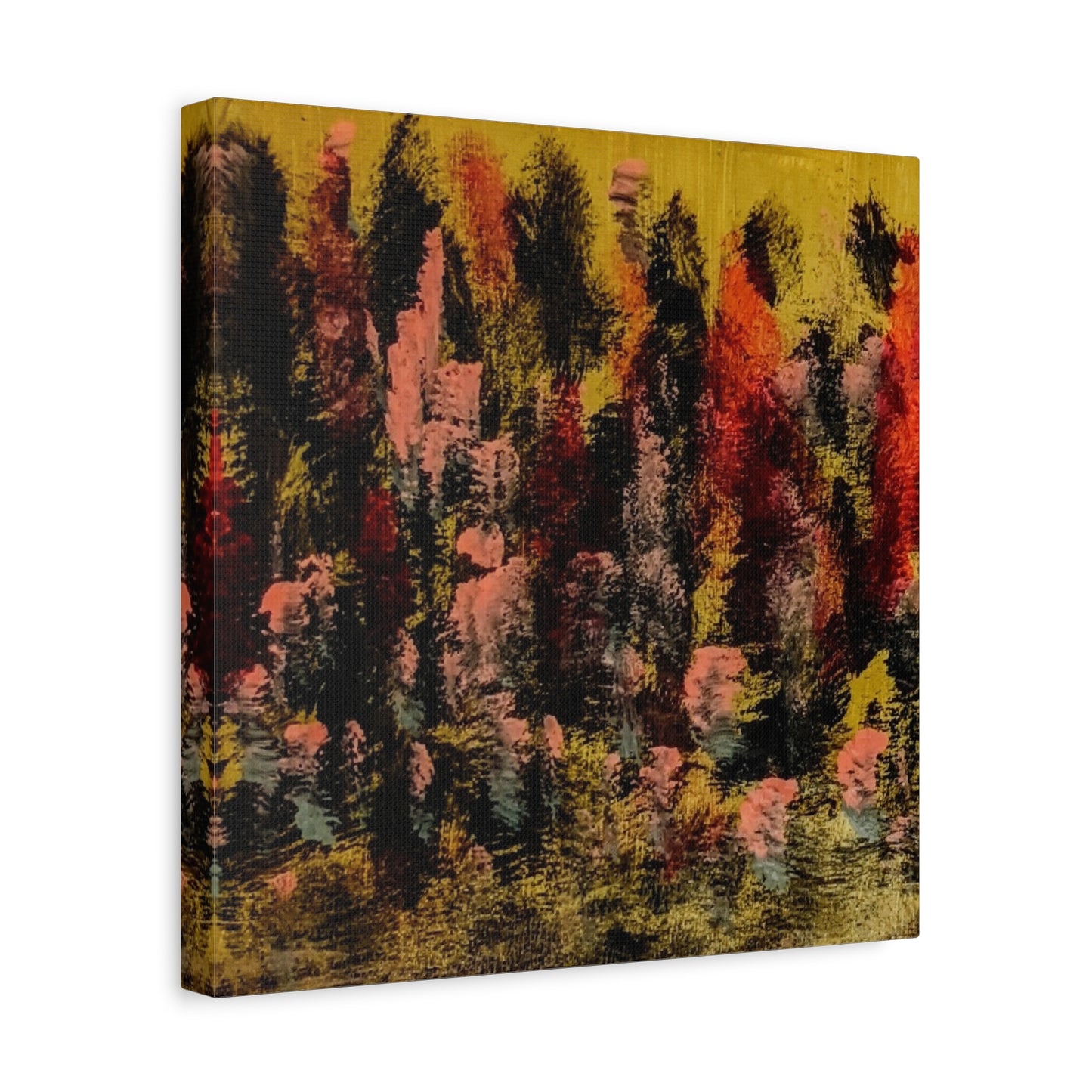 Autumn Forest Abstract — Matte Stretched Canvas