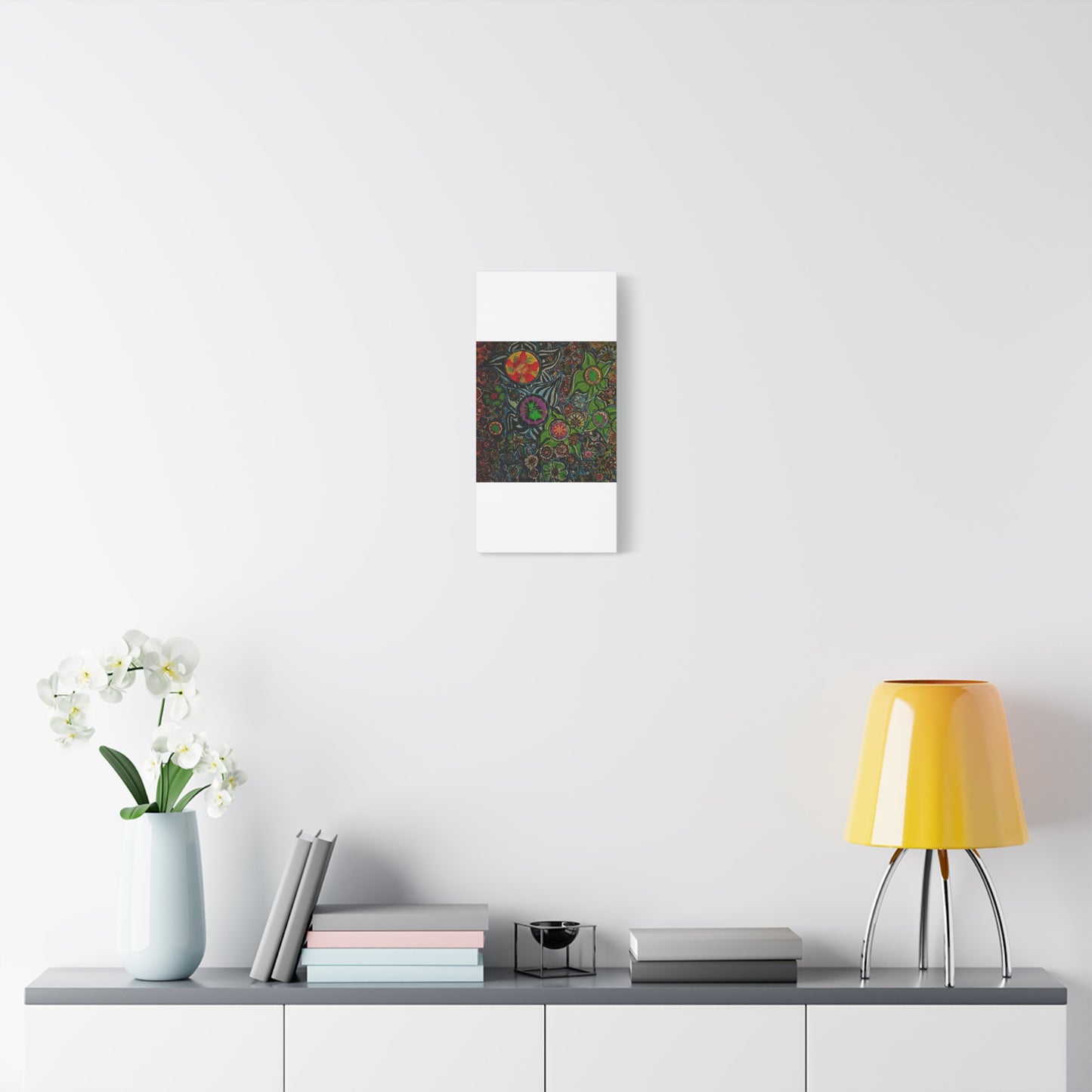 Urban_gardening-03 - Psychedelic Floral Canvas Print — Vibrant Abstract Garden Wall Art