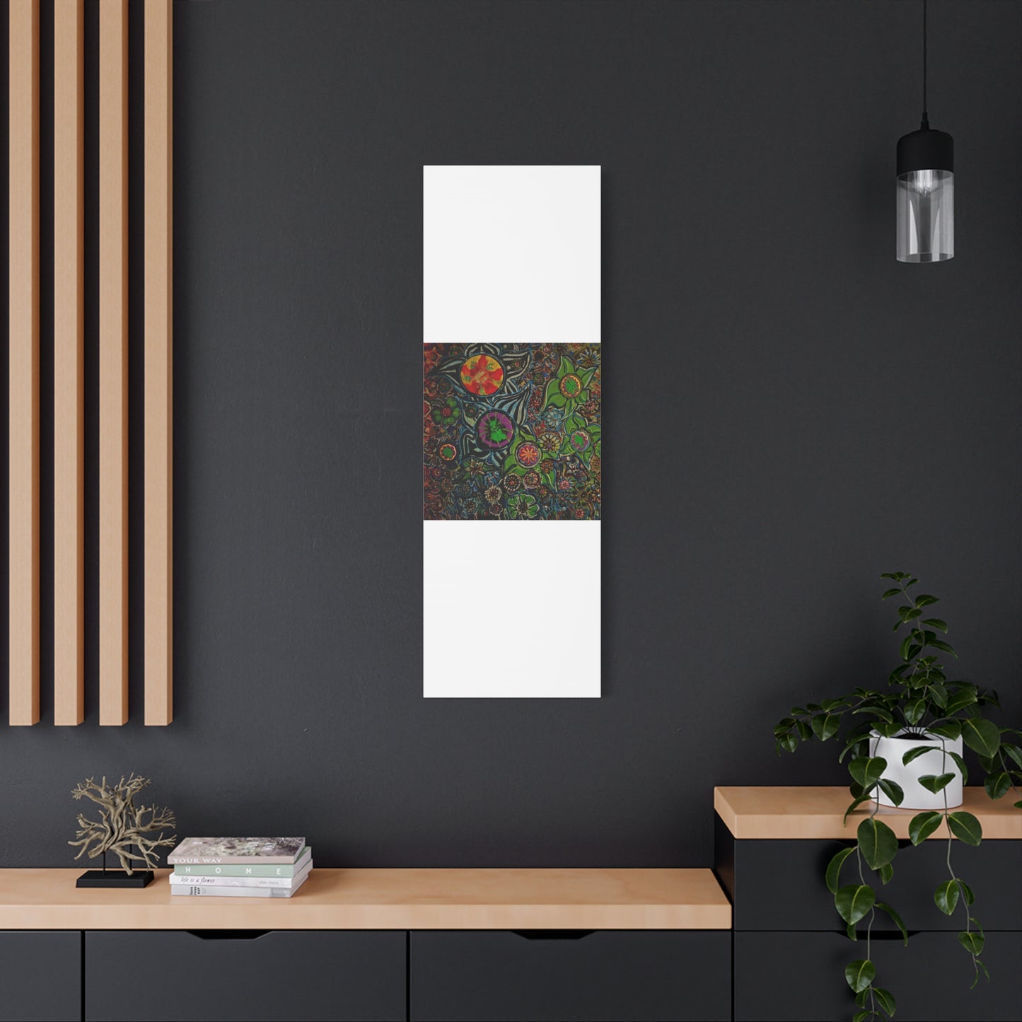 Urban_gardening-03 - Psychedelic Floral Canvas Print — Vibrant Abstract Garden Wall Art