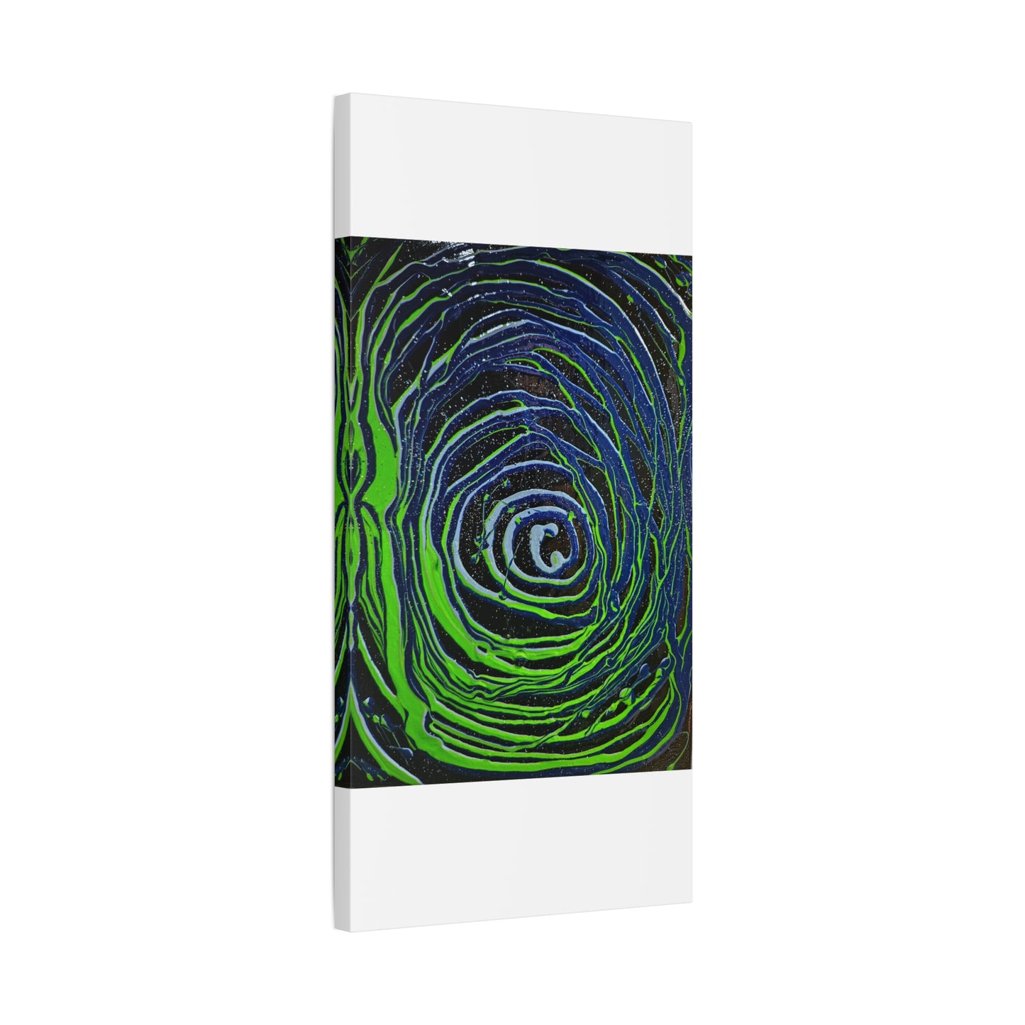 Abstract Green Swirl Matte Canvas Art — Stretched 1.25" Wall Décor