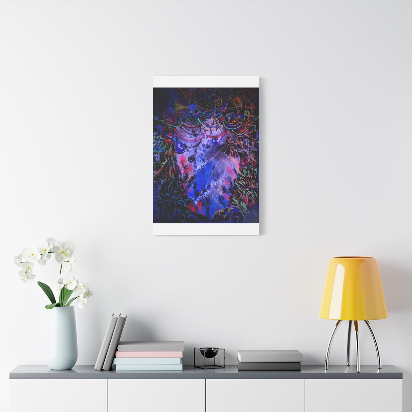 soul_extractions - Abstract Neon Canvas Art - Vibrant Psychedelic Wall Decor
