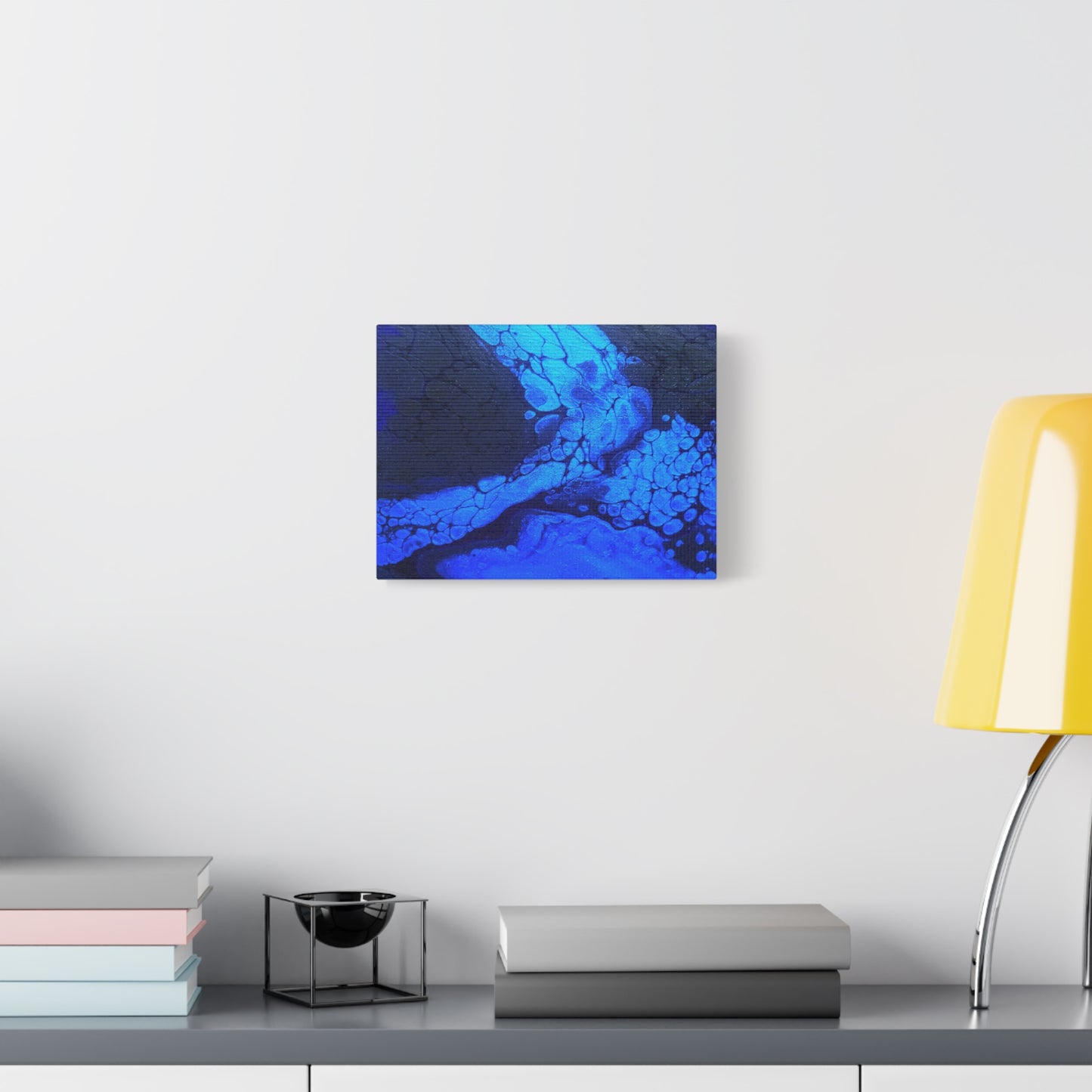 Abstract Blue Ocean Canvas Print — Matte Stretched Wall Art
