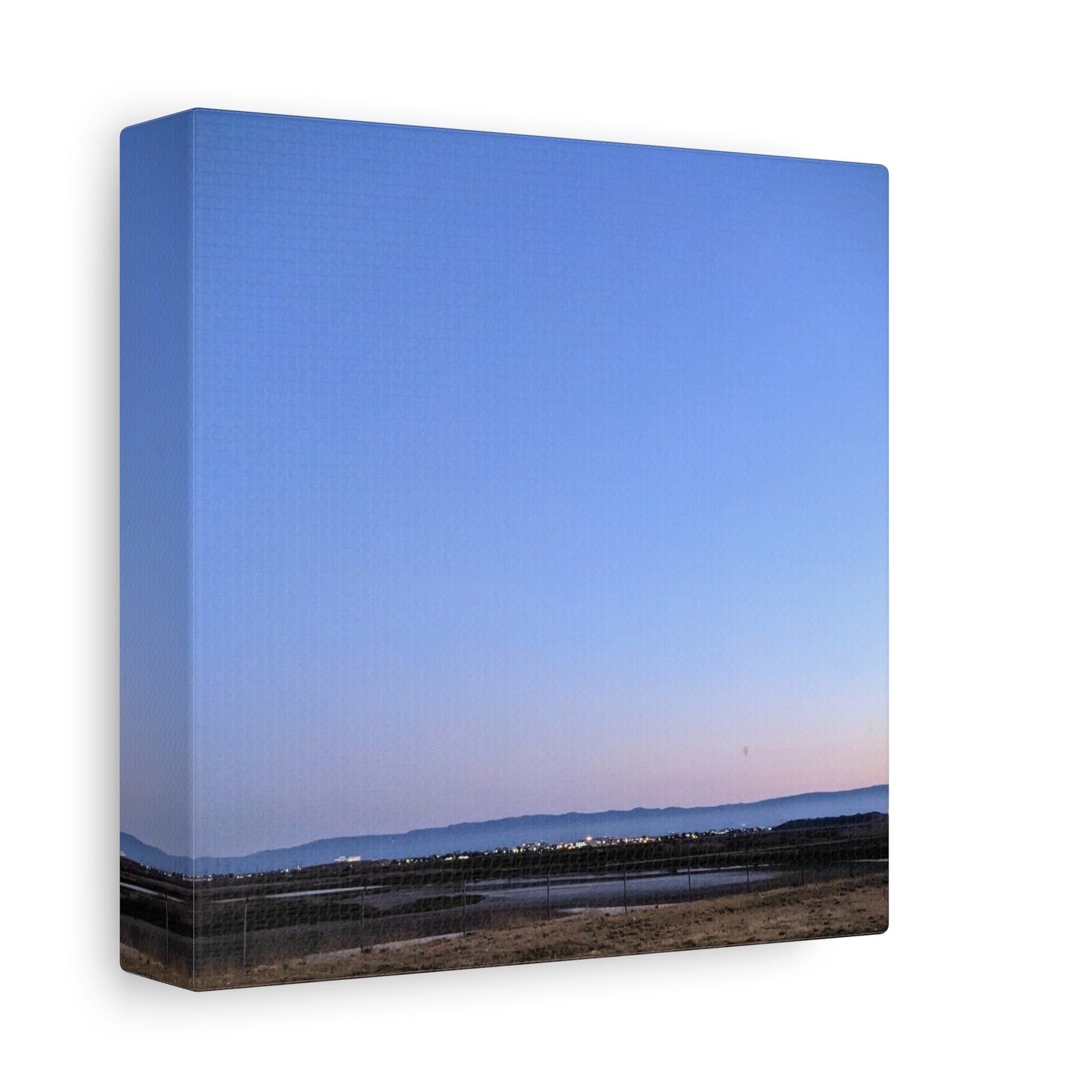 Serene Blue Horizon Matte Canvas Print — Stretched Wall Art
