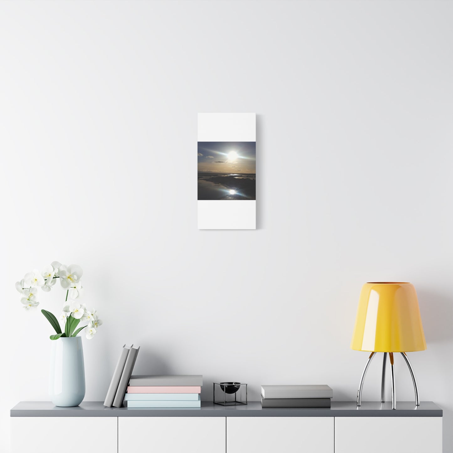 Sunlit Coastal Reflection (don edwards preserve)Canvas Print — Matte Stretched Wall Art