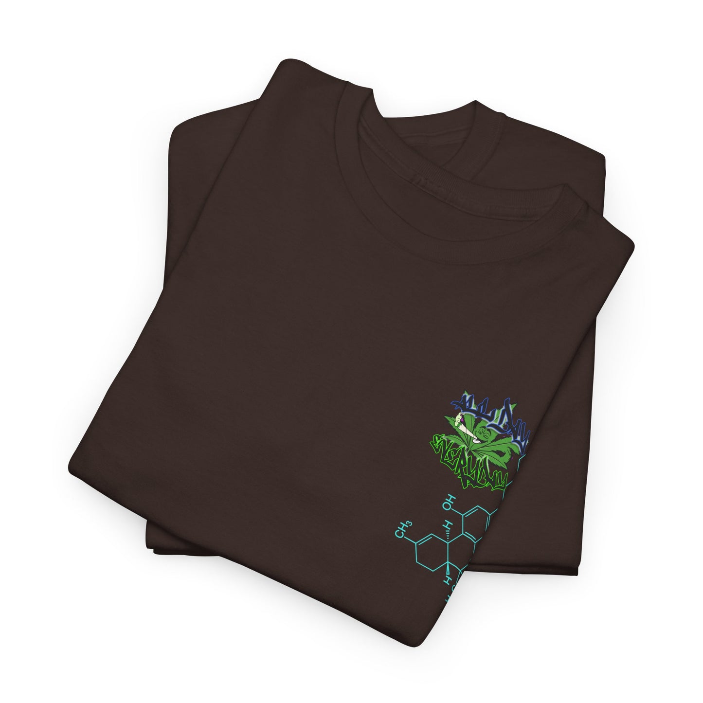 AllDay | Everyday - molecular logo — Green Graffiti Plant Design Chest & Back Print