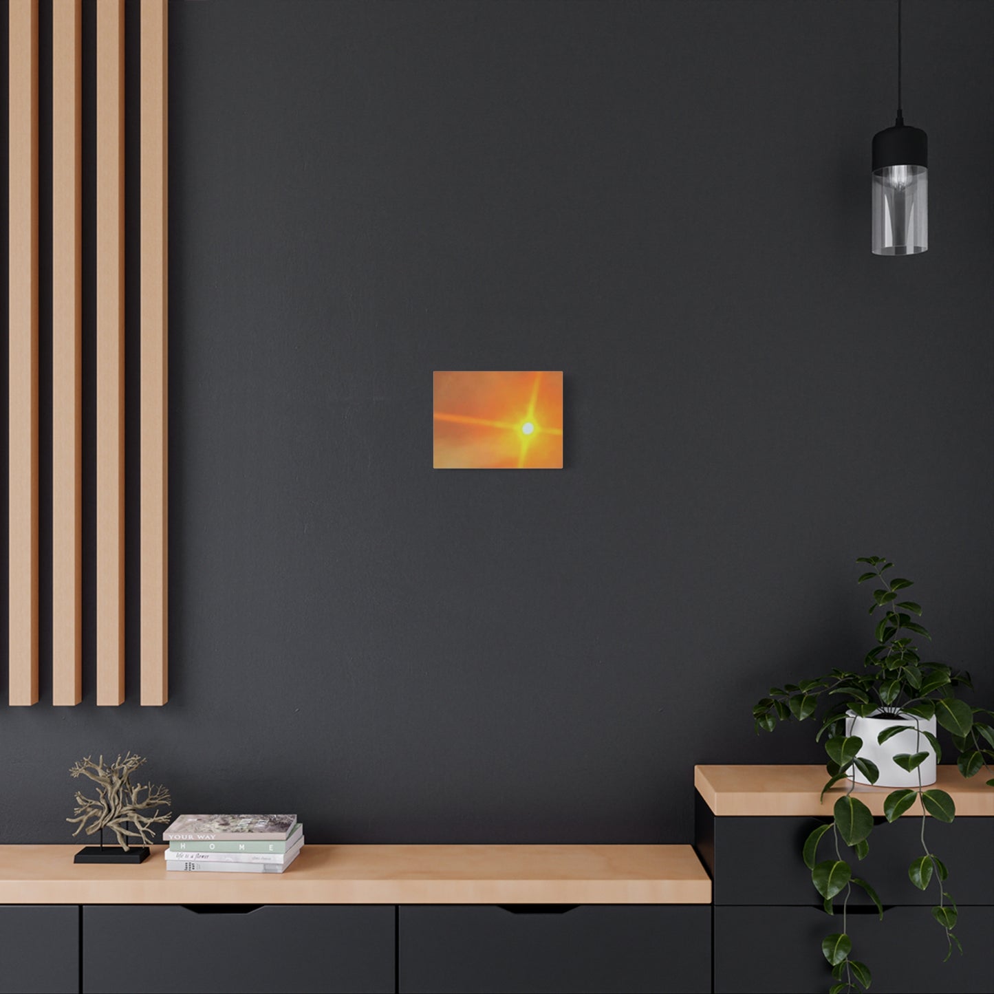 Sunburst Sunset Canvas Print — Warm Abstract Wall Art
